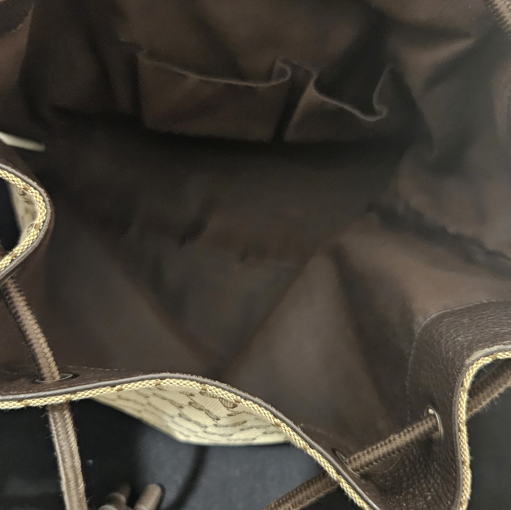 Gucci Brown Monogram Drawstring Backpack - image 10